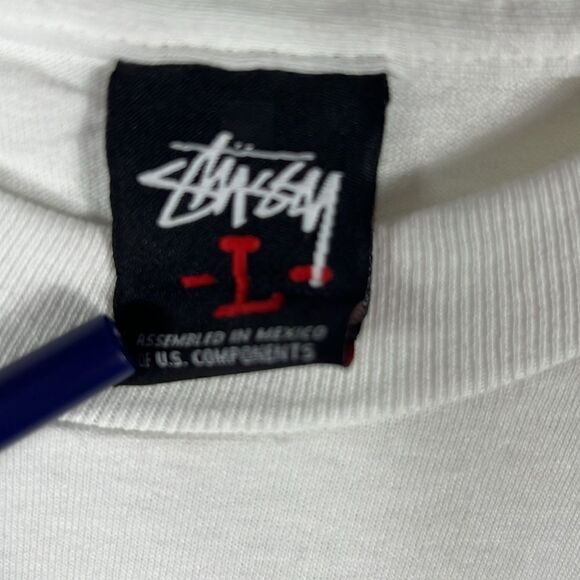🔥 STUSSY x KATE GIBB 2007 Stussy Custom Made Designer Streetwear Tee Sz L - NEW - Picture 9 of 9